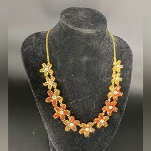 KATE SPADE NEW YORK Flowers floral Necklace Bed of Roses Pink Multicolor